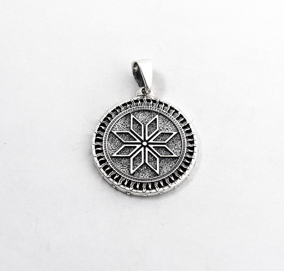 Кулон оберег Maxi Silver 9580 Дерево жизни и алатырь (89580)
