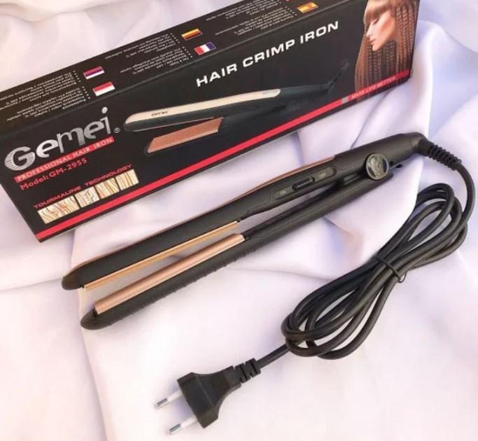 Плойка праска-гофре для волосся Gemei GoVern GM-2955a із турмаліновим покриттям - фото 3 Плойка праска-гофре для волосся Gemei GoVern GM-2955a із турмаліновим покриттям - фото 3