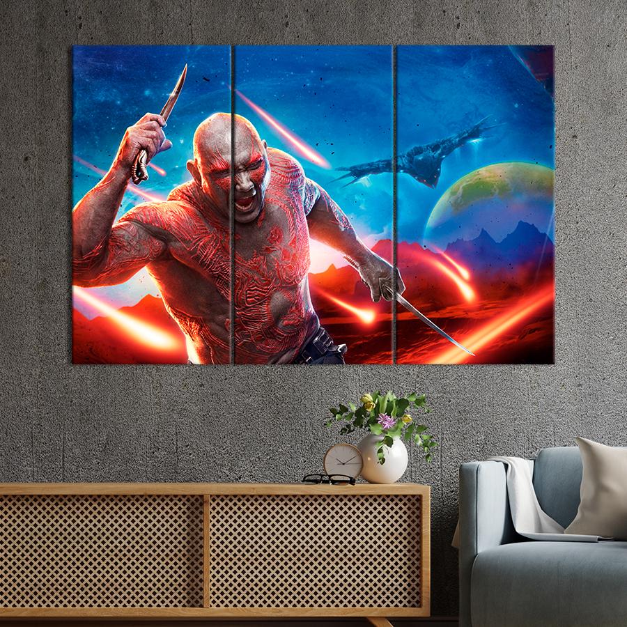 Настенний декор Дракс Разрушитель из киновселенной Марвел 156x100 см (A58-3)