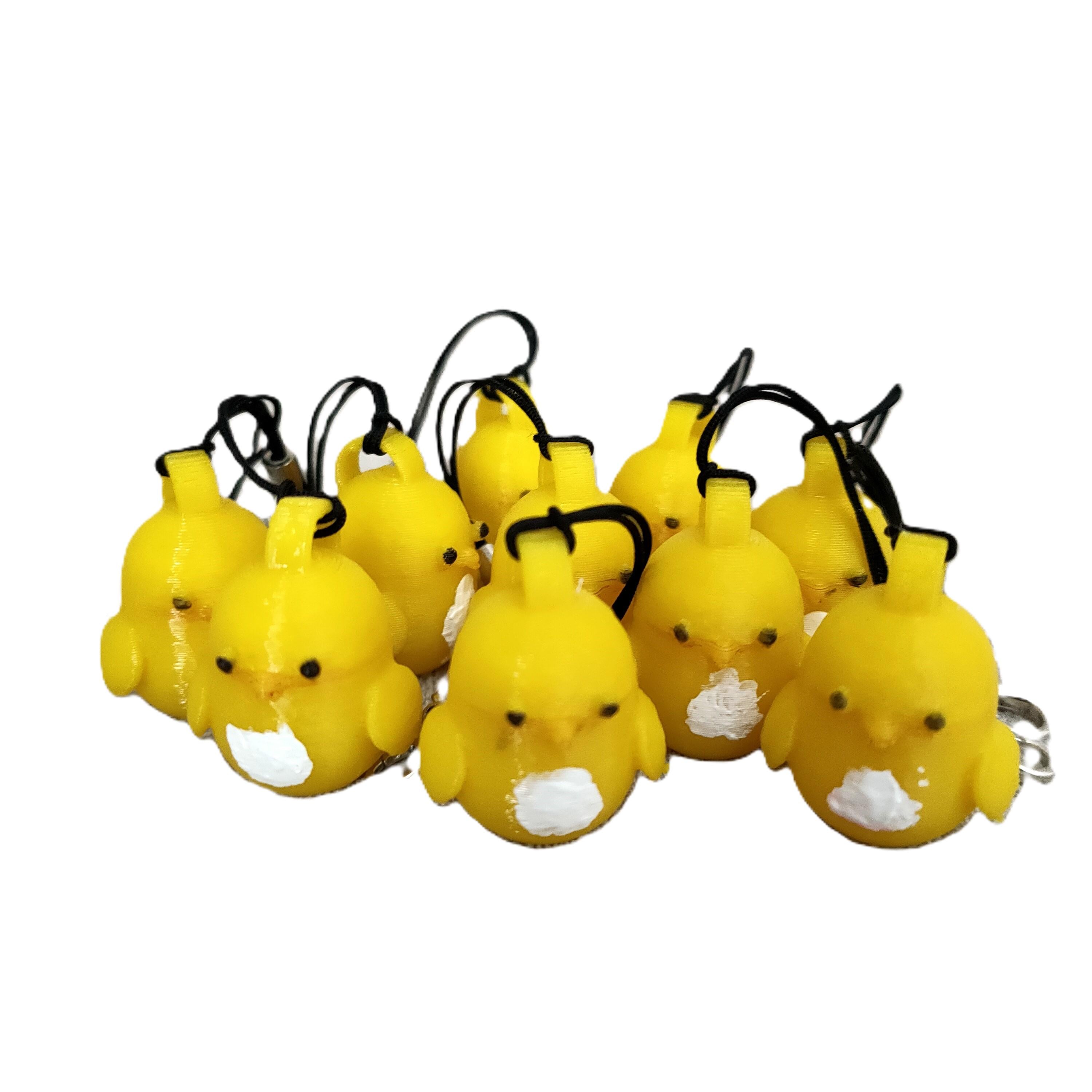 Брелок Десять цыплят 20х17х24 мм (KUR-01G-GLT)