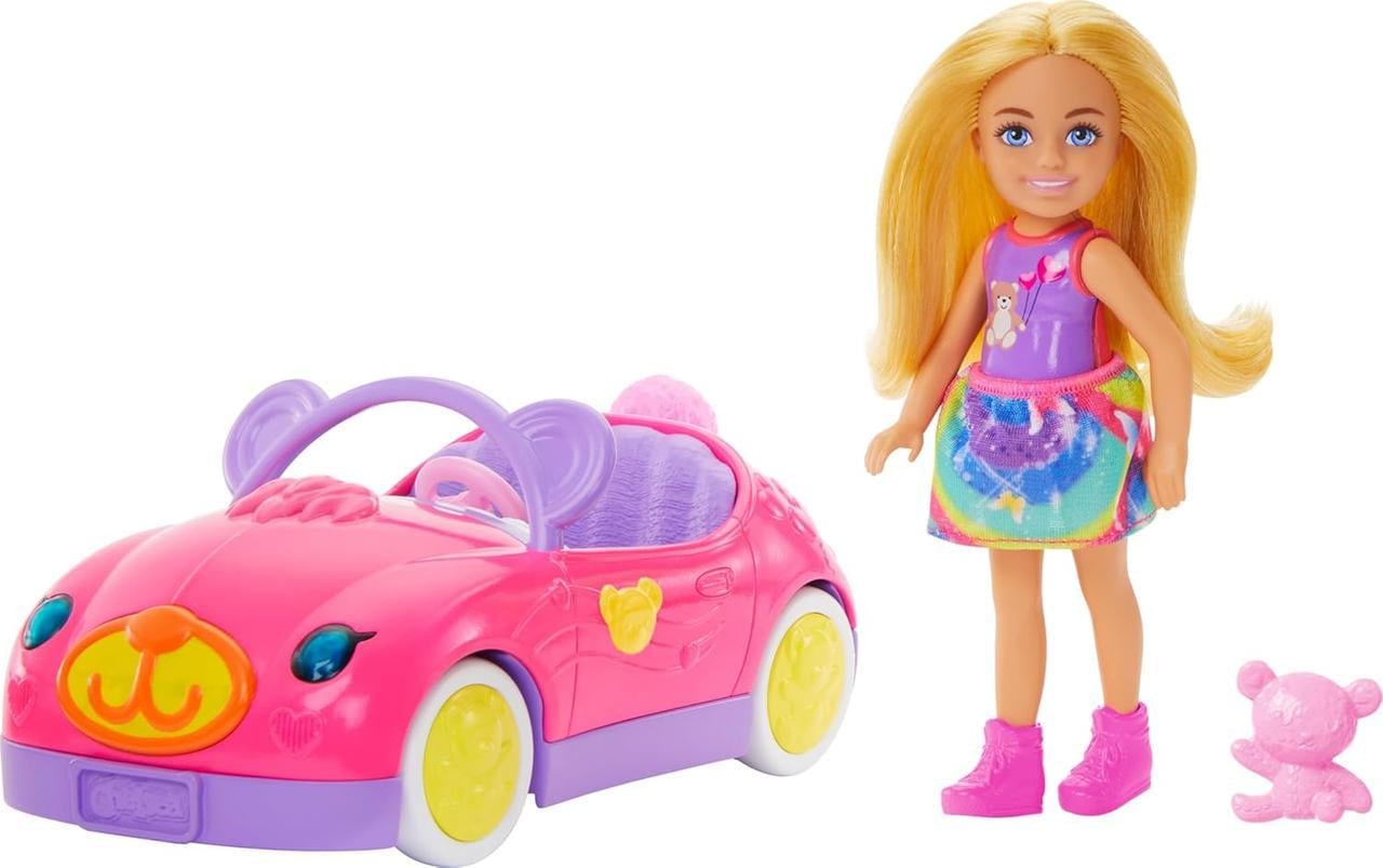 Ігровий набір Barbie лялька Челсі та кабріолет з ведмедиком (HXN05)