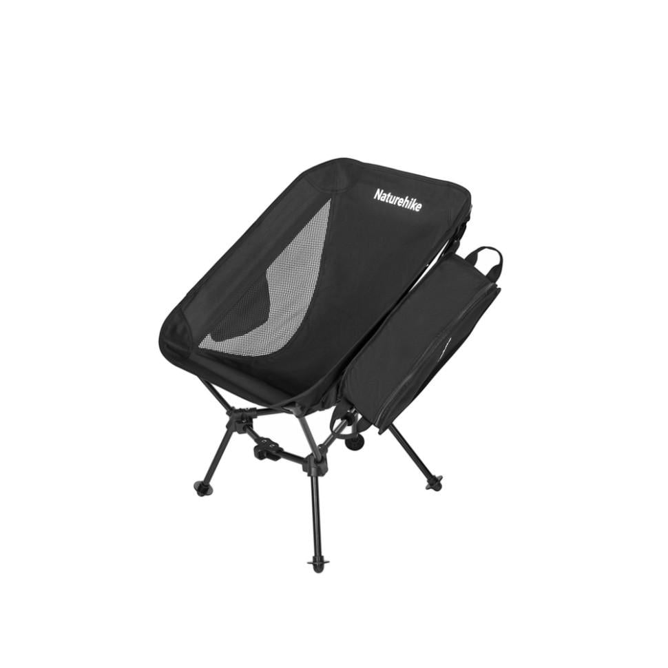 Кресло туристическое складное Naturehike Clamshell 001 Triangle Folding Moon Chair 55x54x66 см Black (6975641880608)