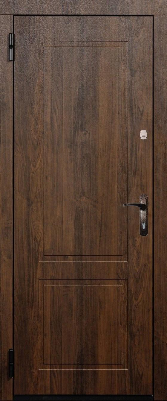 Двері вхідні ліві MSM Вулкан 2 замки метал 1,2 мм МДФ Горіх Двері вхідні ліві MSM Вулкан 2 замки метал 1,2 мм МДФ Горіх
