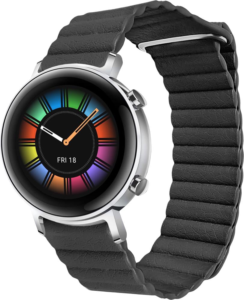 Ремінець шкіряний Genis для Huawei Watch GT 2 42 мм Black (26489-2B) Ремінець шкіряний Genis для Huawei Watch GT 2 42 мм Black (26489-2B)