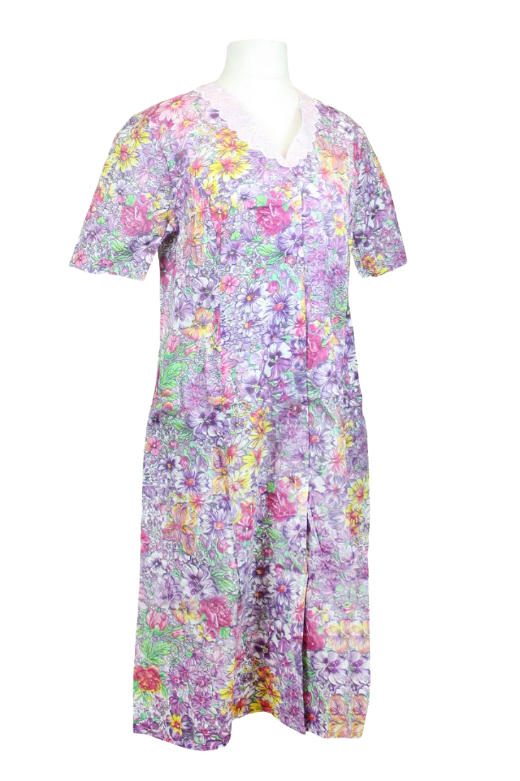 Халат ситцевый 2-01.01 р. 46 Голубой/Синий/Красный (0005)