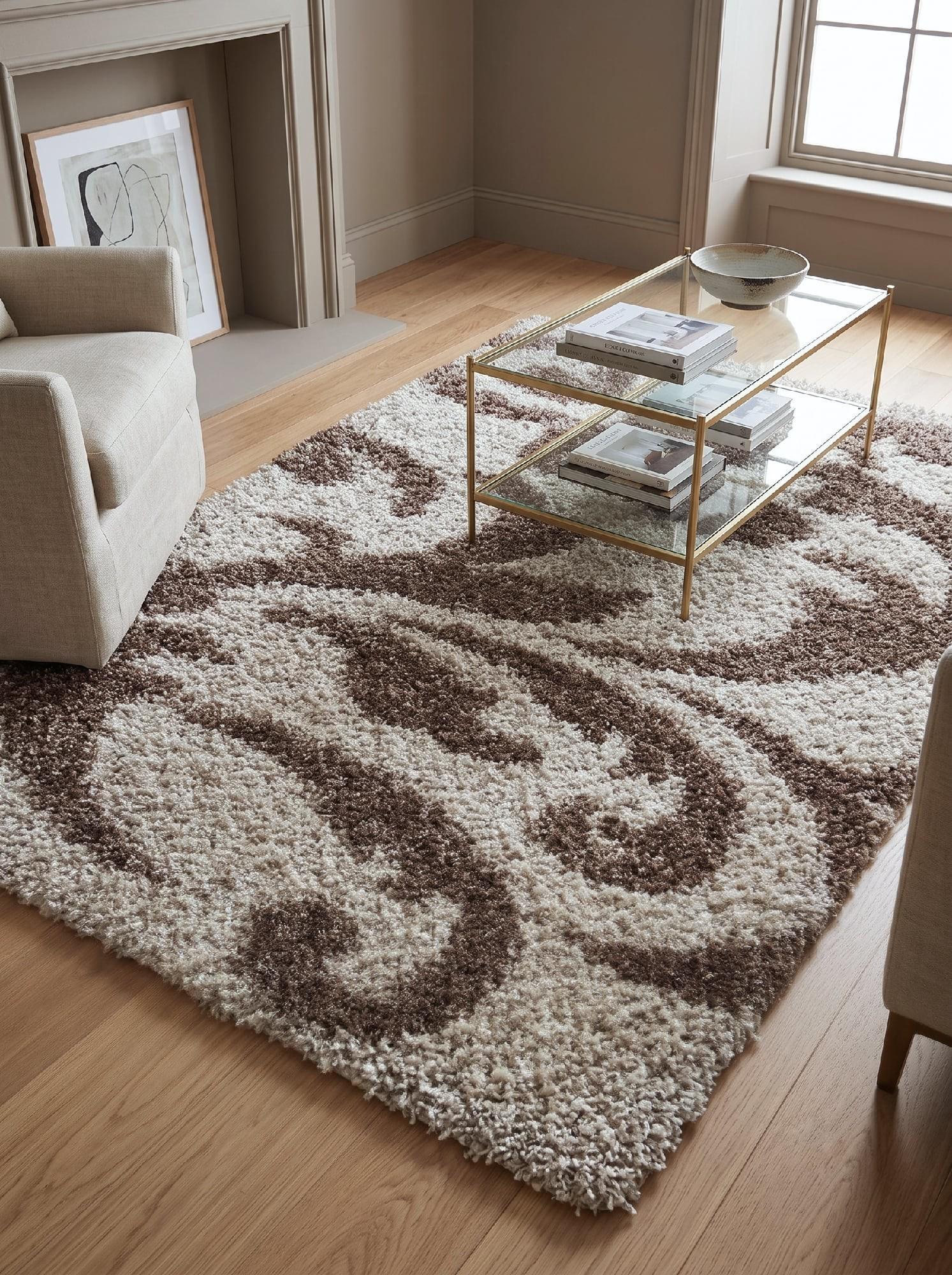 Ковер с высоким ворсом Loca 9161A 150x300 см Beige (105481530)