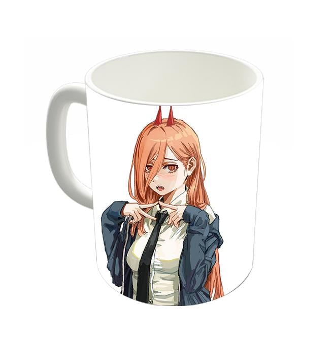 Чашка аниме Пауэр Человек-бензопила Белый (z0426)