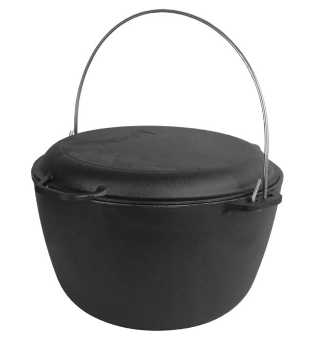 Казан чавунний Brizoll 10 л з кришкою-сковородою (30231263)