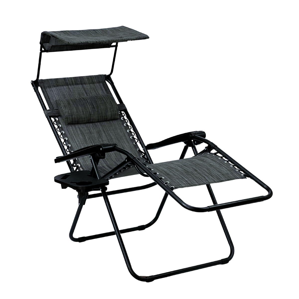 Крісло шезлонг розкладне LEOBRO Zero Gravity Premium Pistachio з козирком та регулюванням спинки 178х64х110 см Сірий