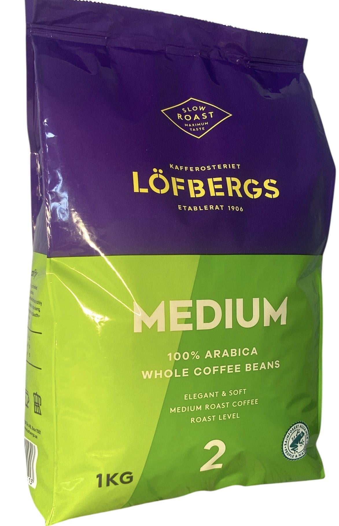 Кофе LOFBERGS Medium Roast в зернах 1 кг (60546)