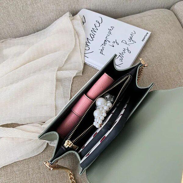 Женская сумка-клатч с цепочкой M00168-2 Бежевый - фото 4 Женская сумка-клатч с цепочкой M00168-2 Бежевый - фото 4