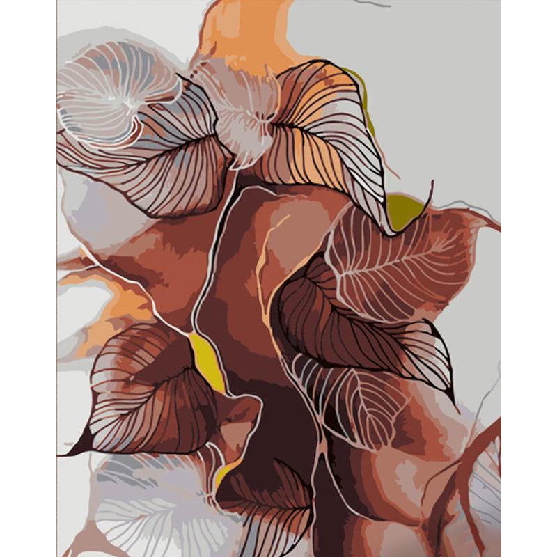 Картина за номерами Strateg Преміум Абстрактне листя з лаком та з рівнем 40x50 см (DY426) Картина за номерами Strateg Преміум Абстрактне листя з лаком та з рівнем 40x50 см (DY426)