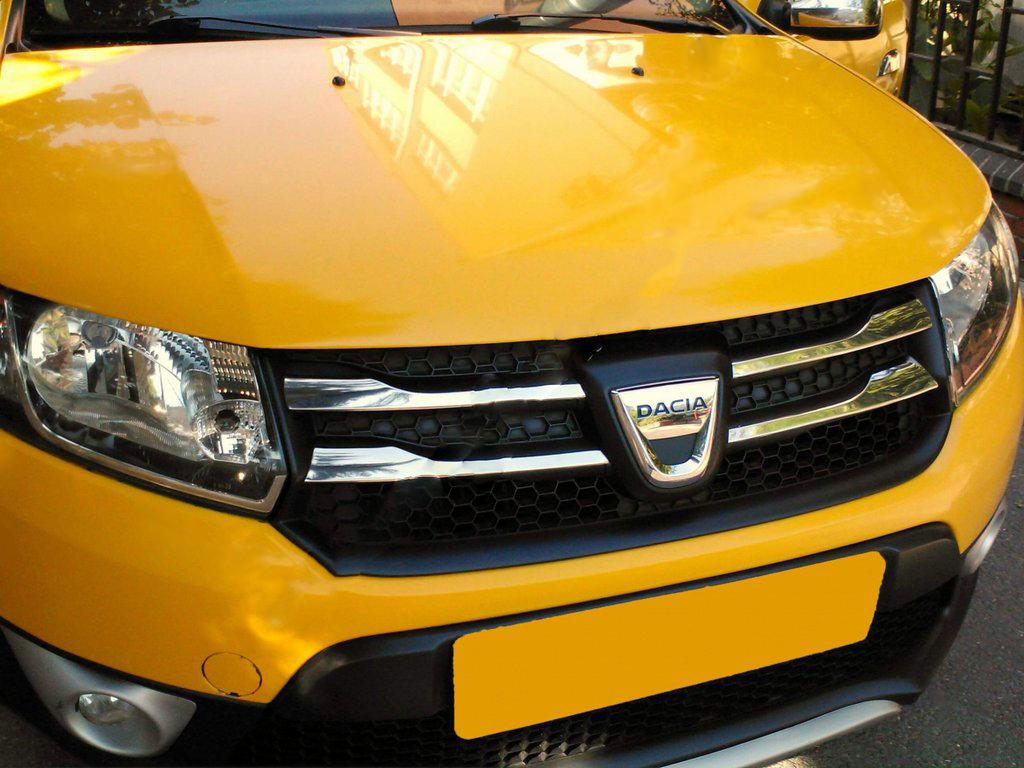 Накладки на решетку вариант 2 Omsa Line для Dacia Sandero 2013-2020 гг. нержавеющая сталь Хром