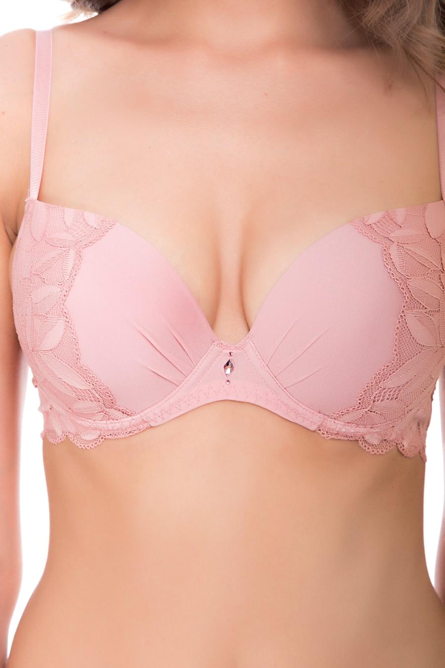 Комплект білизни Jolidon бюстгальтер push-up/трусики сліп 70C/S Рожевий (52972) - фото 4 Комплект білизни Jolidon бюстгальтер push-up/трусики сліп 70C/S Рожевий (52972) - фото 4