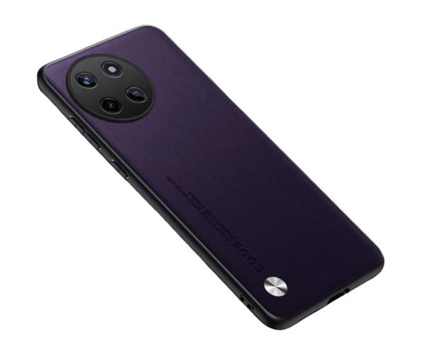 Кожаный чехол - накладка CODE Tactile Experience для Realme 11 4G Темно-фиолетовый