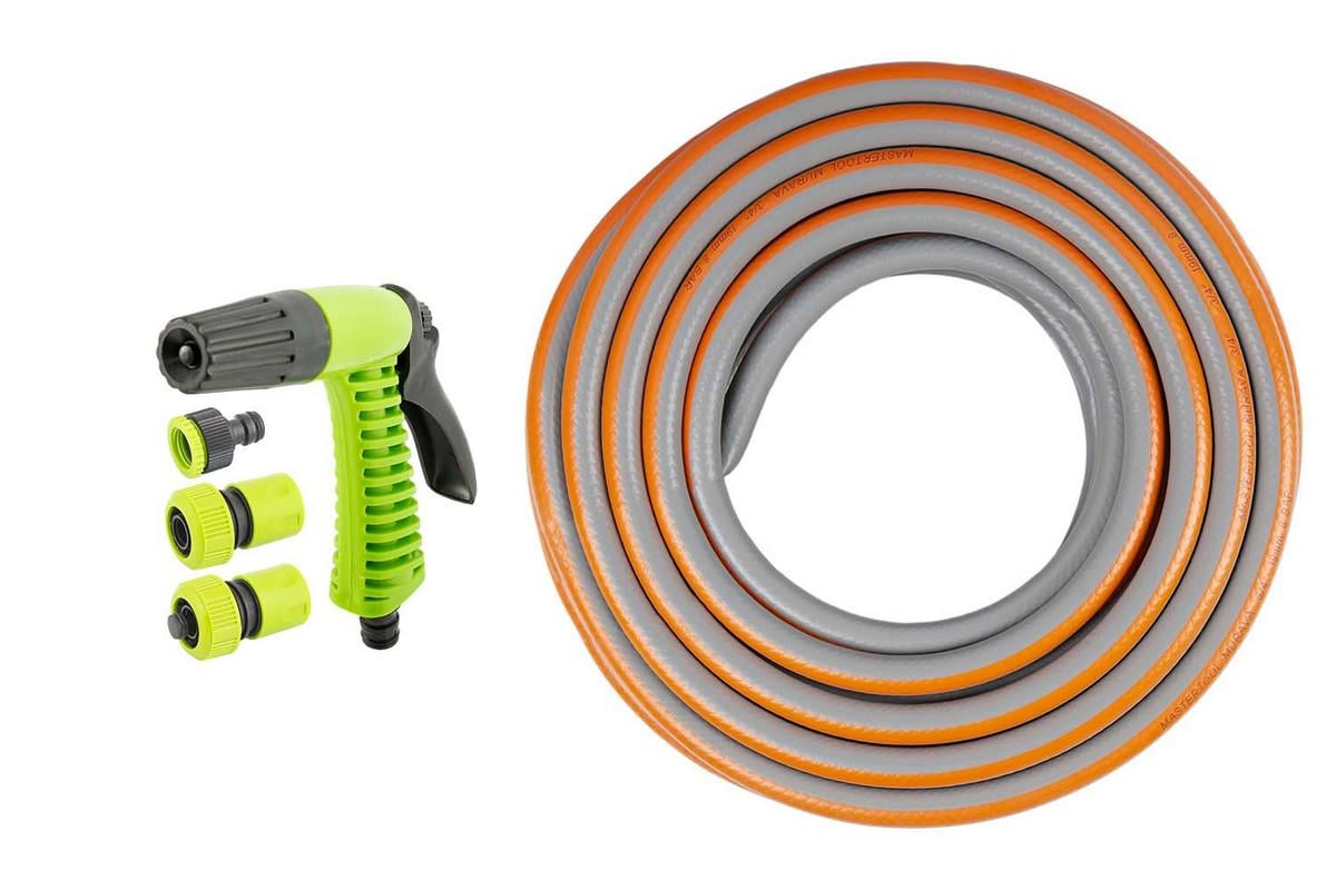 Шланг садовый для полива MasterTool MURAVA ¾ 25 м с комплектом подключения Серый (92-1062SET)