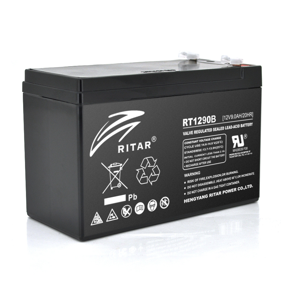 Аккумулятор свинцово-кислотный Ritar RT1290B AGM 12V 9 Ah для ИБП и телеко мм уникаций 151х65х94 мм (8222)