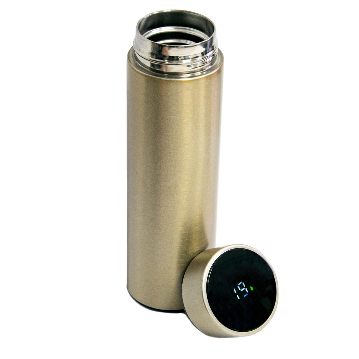 Умный термос с датчиком температуры металлический Золотистый (1008161-Gold)