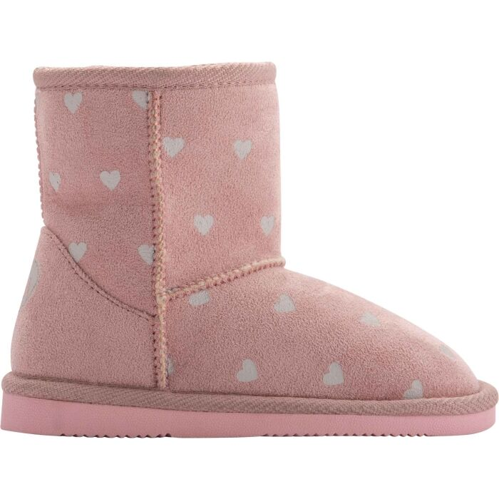Уггі дитячі для дівчаток Coqui Valenka Boots з принтом білі серця р. 26 15 см Рожевий (23365716) - фото 2