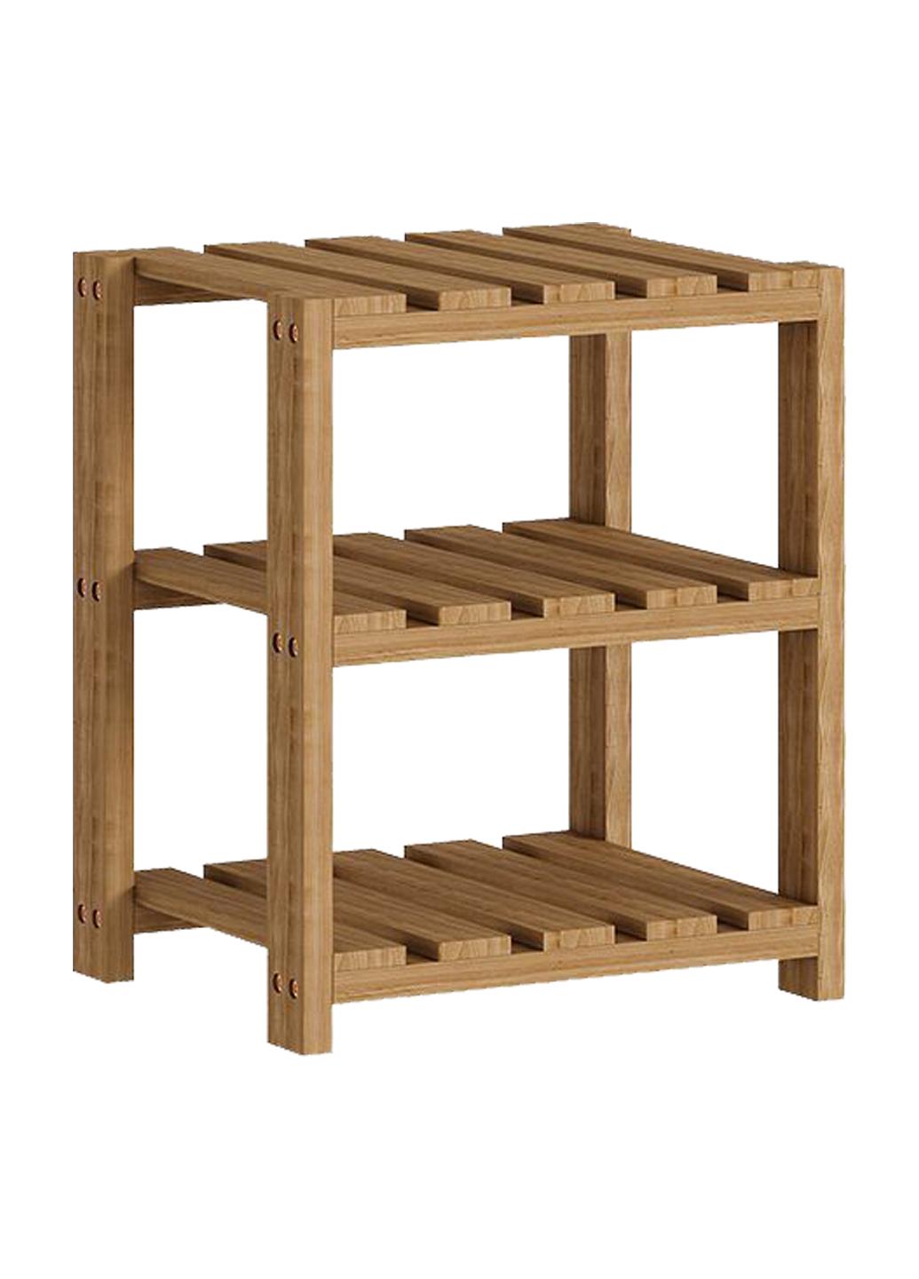 Етажерка на три полички з натурального дерева Home 3 Темно-коричневий