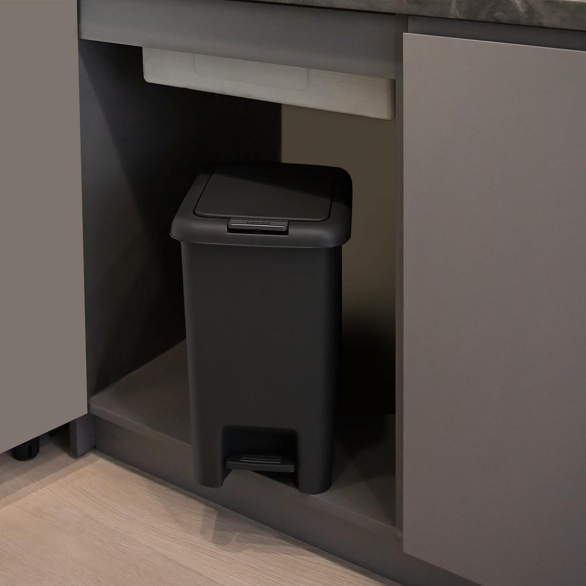 Відро для сміття МВМ MY HOME BIN-01 з кришкою і педаллю 20 л Антрацитовий (BIN-01 20L ANTHRACITE) - фото 13