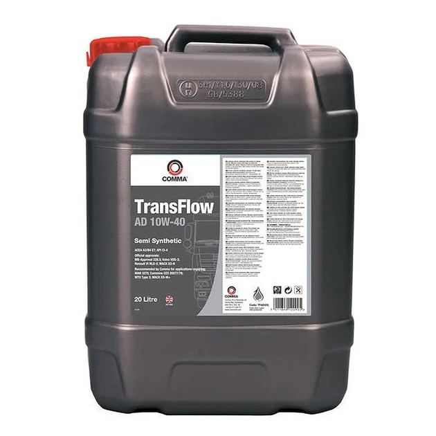 Моторне мастило COMMA TRANSFLOW AD 10W-40 напівсинтетичне 20 л (TFAD20L) Моторне мастило COMMA TRANSFLOW AD 10W-40 напівсинтетичне 20 л (TFAD20L)