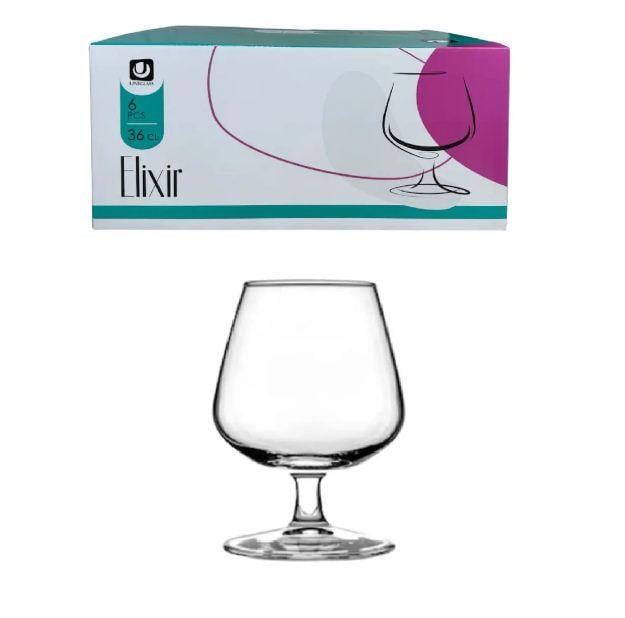 Набор бокалов для коньяка и бренди Uniglass 97526G-GB6B8 Elixir 6 шт. 360 мл