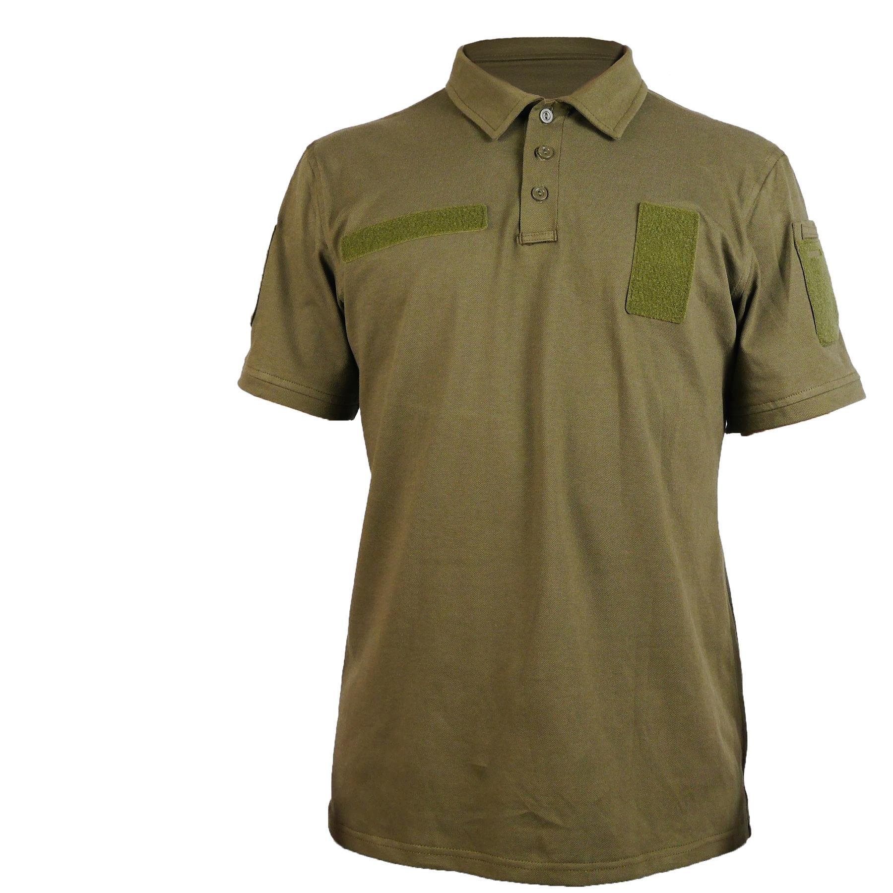 Поло военное Лакоста S с липучками Хаки (1114-S)