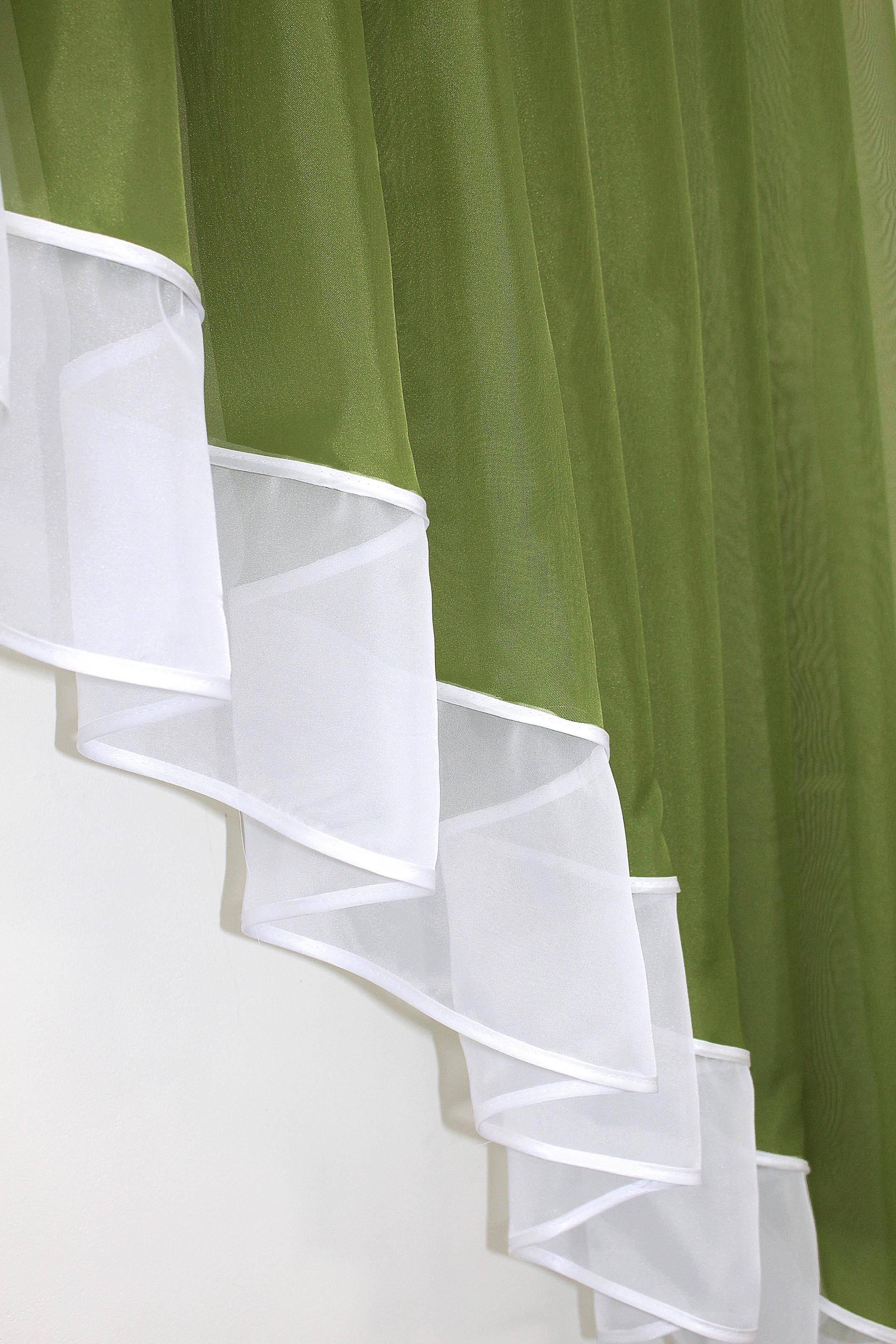 Занавеска кухонная VR-Textil № 023к 150х150 см Белый/Оливковый (50-524) - фото 6 Занавеска кухонная VR-Textil № 023к 150х150 см Белый/Оливковый (50-524) - фото 6