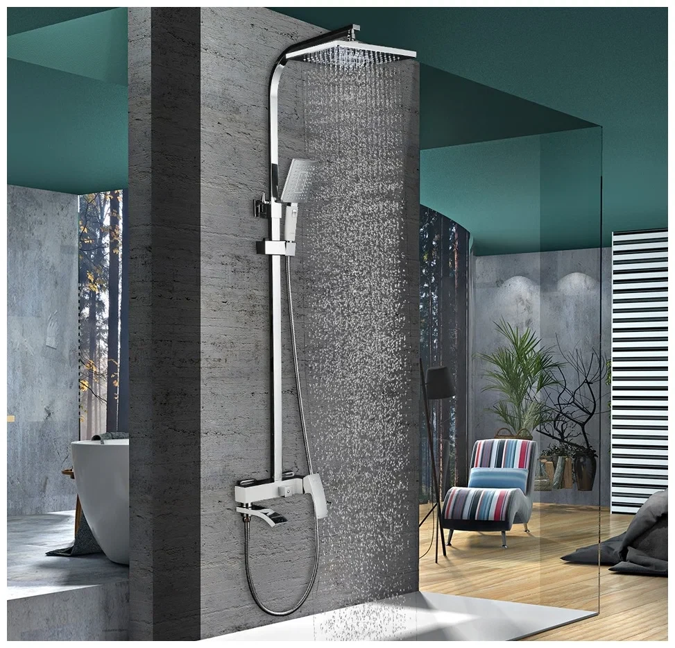 Душевая система Gappo G07 G2407-8 излив-переключатель на лейку Белый/Хром - фото 3