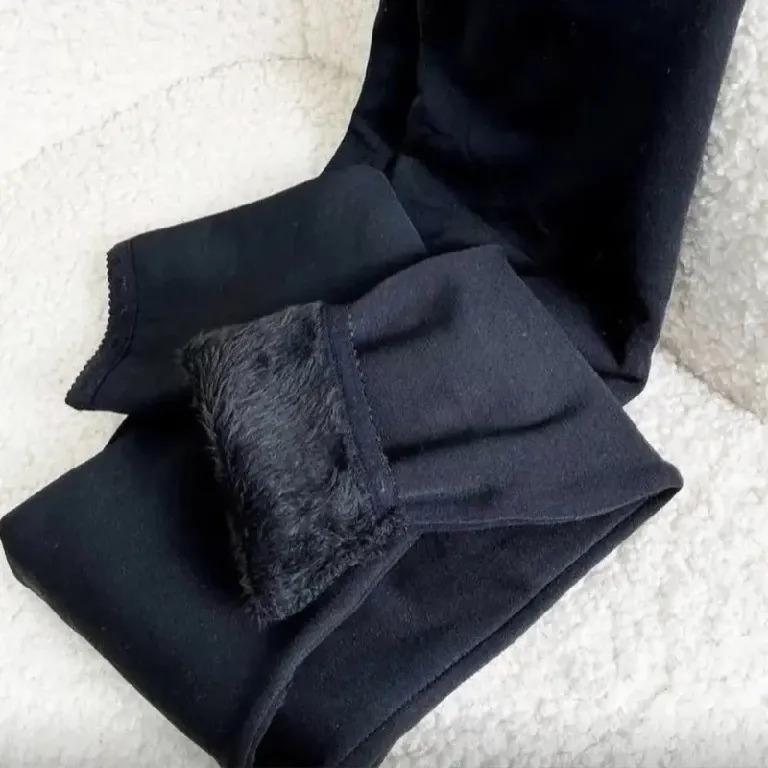 Лосини жіночі утеплені на широкій резинці One Size Чорний (234571332_285) - фото 6