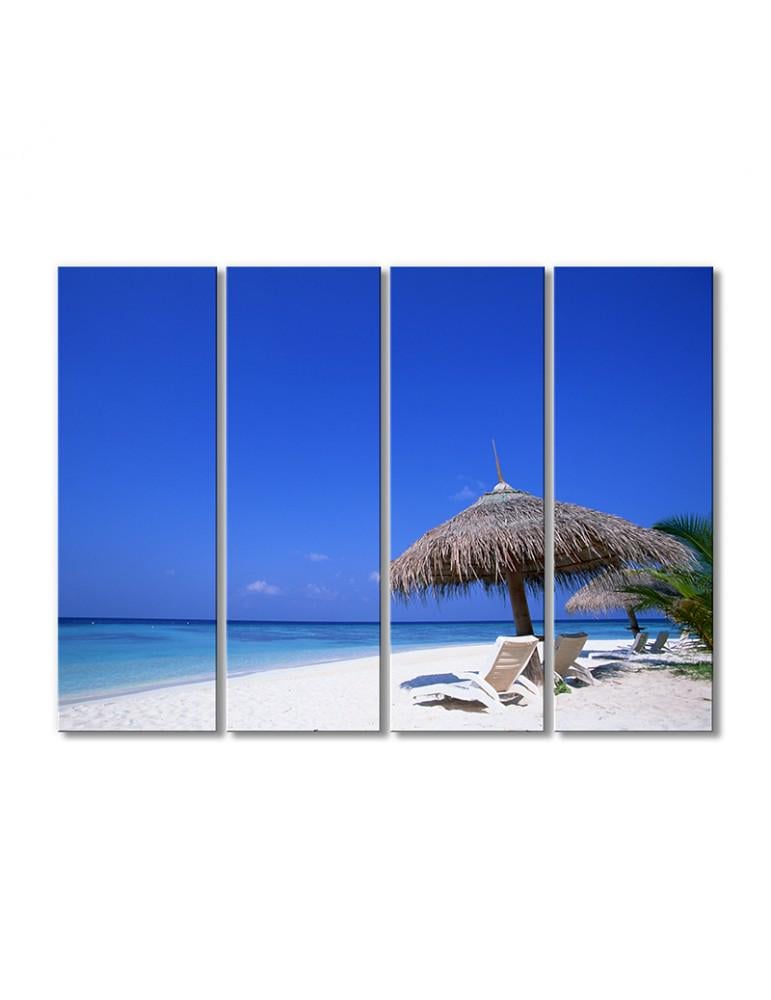 Картина модульная Пляж и большой зонт 4 модуля 60x90 см (230653More006)