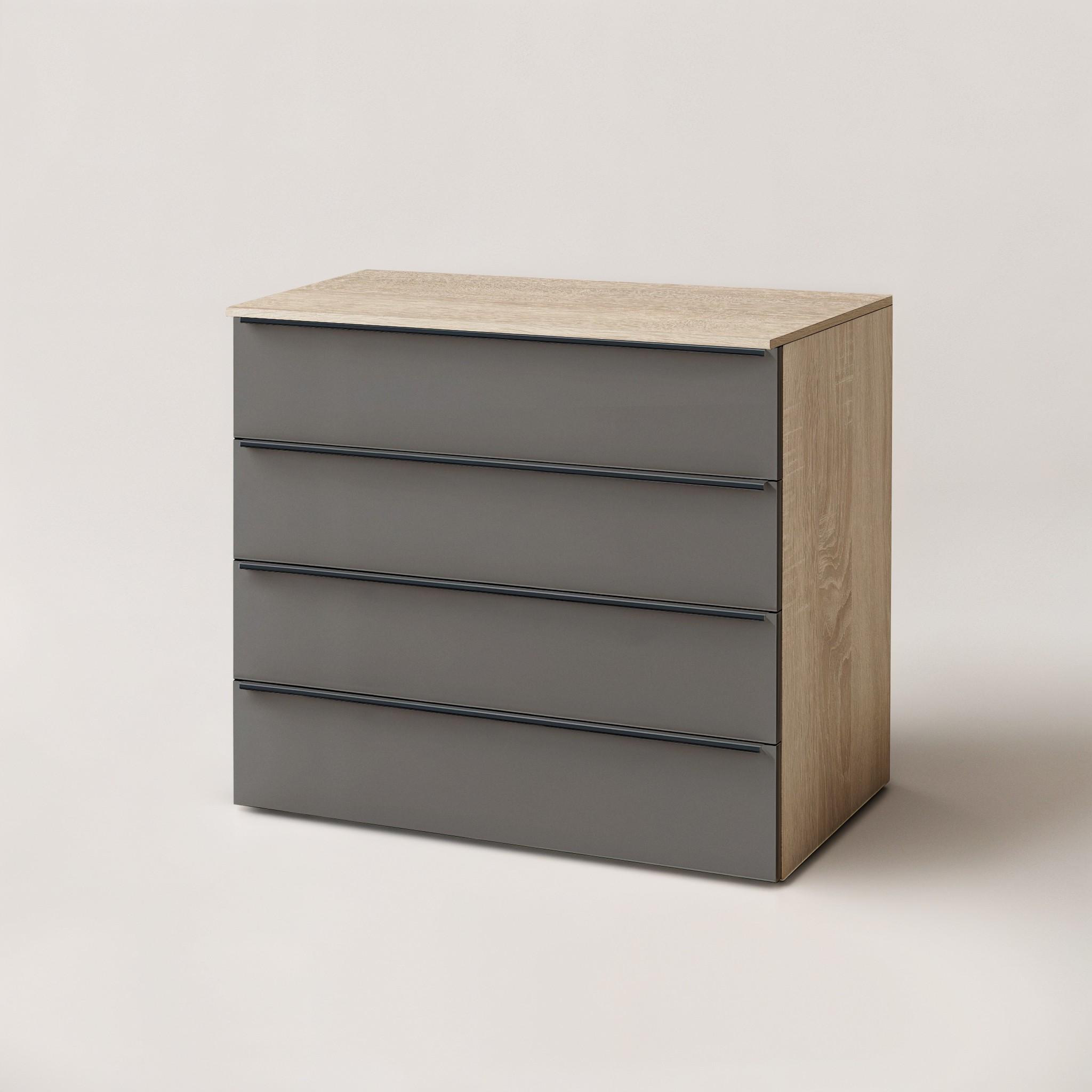 Комод на 4 шухляди FTX-4 1000х544х1014 мм Дуб Сонома/Антрацит - фото 2 Комод на 4 шухляди FTX-4 1000х544х1014 мм Дуб Сонома/Антрацит - фото 2