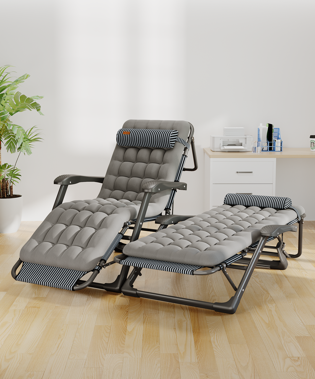 Крісло-шезлонг розкладне садове із подушкою WCG FCB-S01PP з подушкою (2761306588) - фото 2 Крісло-шезлонг розкладне садове із подушкою WCG FCB-S01PP з подушкою (2761306588) - фото 2