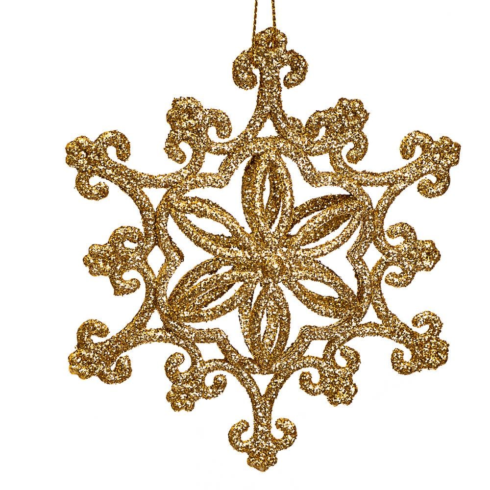 Ялинкова іграшка Сніжинка святкова (012NZ)