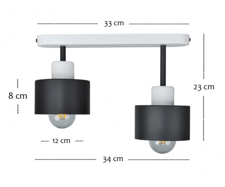 Потолочный светильник Lume 2 Line B&W (PL-0002834 M/BW) - фото 2