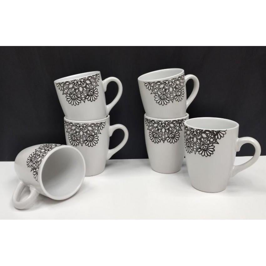 Набор кружек Limited Edition Kora JH1471-6 330 мл 6 шт. Белый (1496226075)