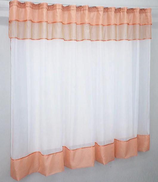 Гардина на кухню/балкон шифон/батист 270х170 см Персиковий/Білий (110к) - фото 2 Гардина на кухню/балкон шифон/батист 270х170 см Персиковий/Білий (110к) - фото 2