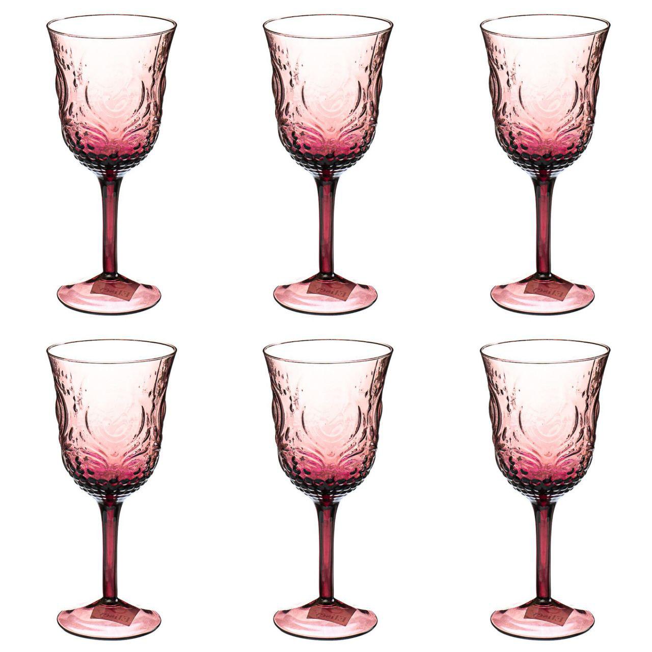 Келихи з візерунком Elisey 001HH/purple 380 мл 6 шт. Фіолетовий (118-81-001HH/purple) - фото 1