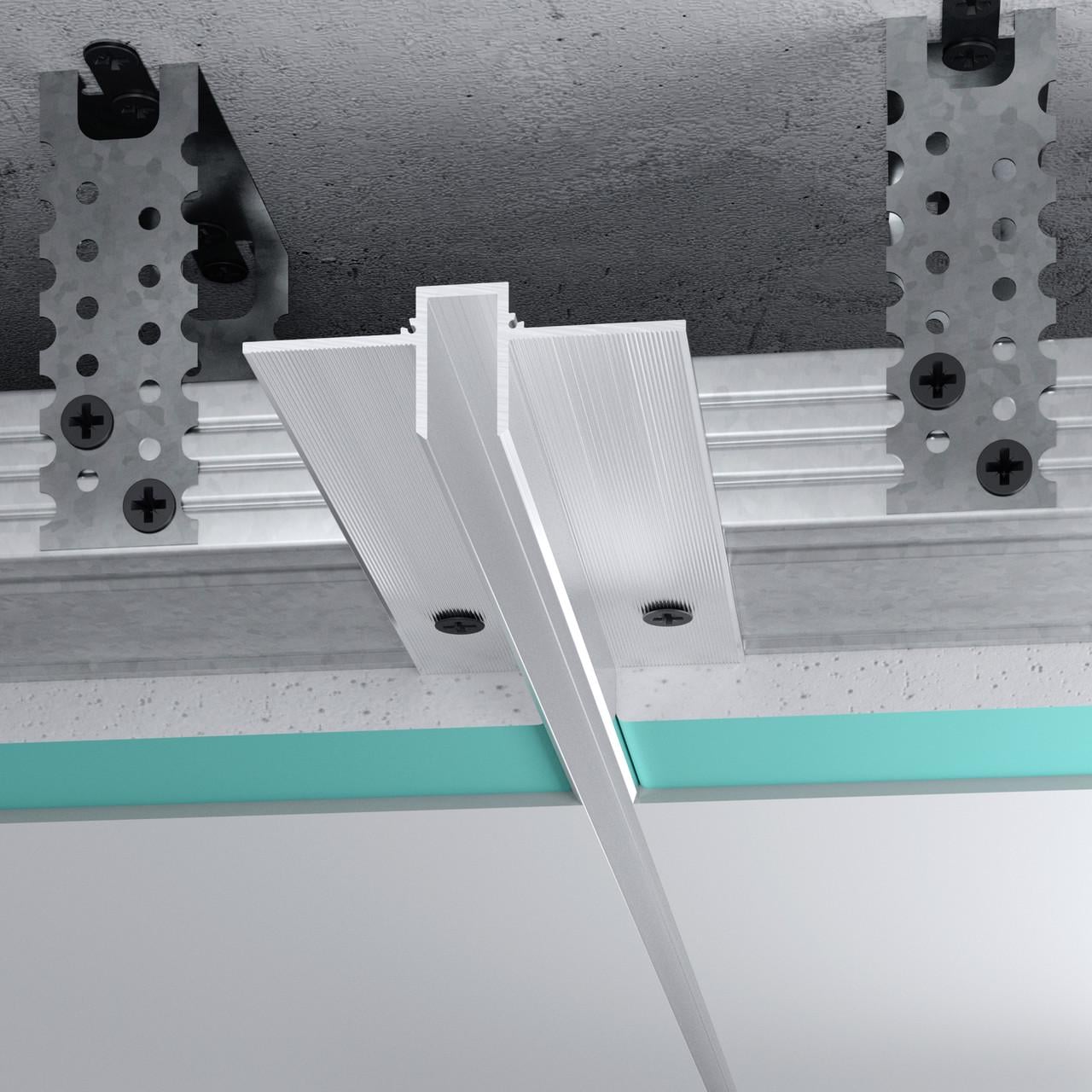 Профіль тіньового шва FSPRO 10 мм роздільний алюмінієвий без покриття 3 м (F2.D1020)