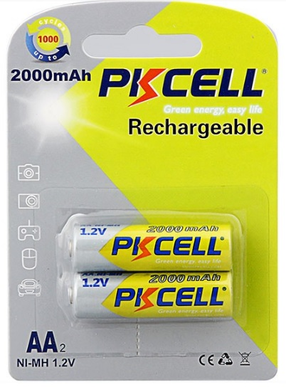 Набор аккумуляторов PKCELL 1,2V AA 2000 mAh NiMH 2 шт. (26025761)