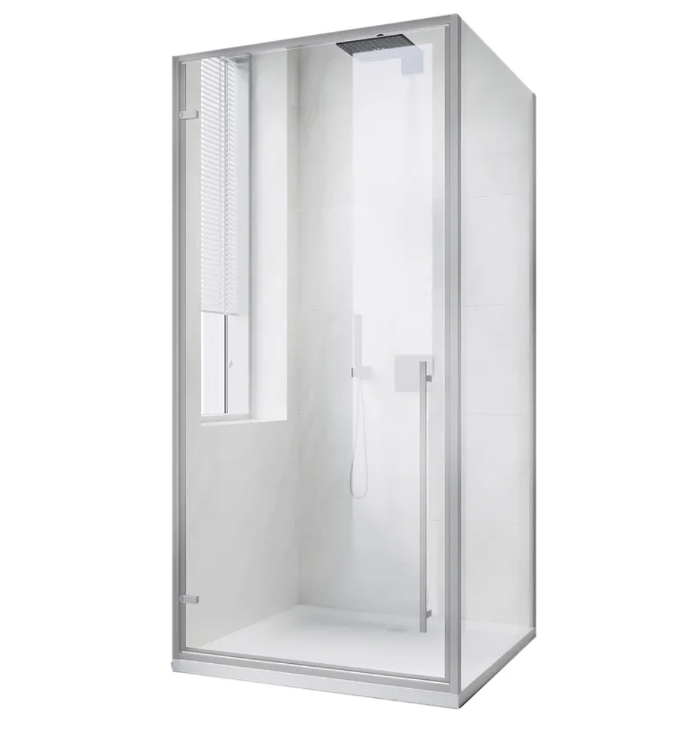 Душова кабіна без піддону KOER SR SC08-90x90x200-TR-01 прозоре скло Easy Clean 6 мм Хром (KR5371) Душова кабіна без піддону KOER SR SC08-90x90x200-TR-01 прозоре скло Easy Clean 6 мм Хром (KR5371)