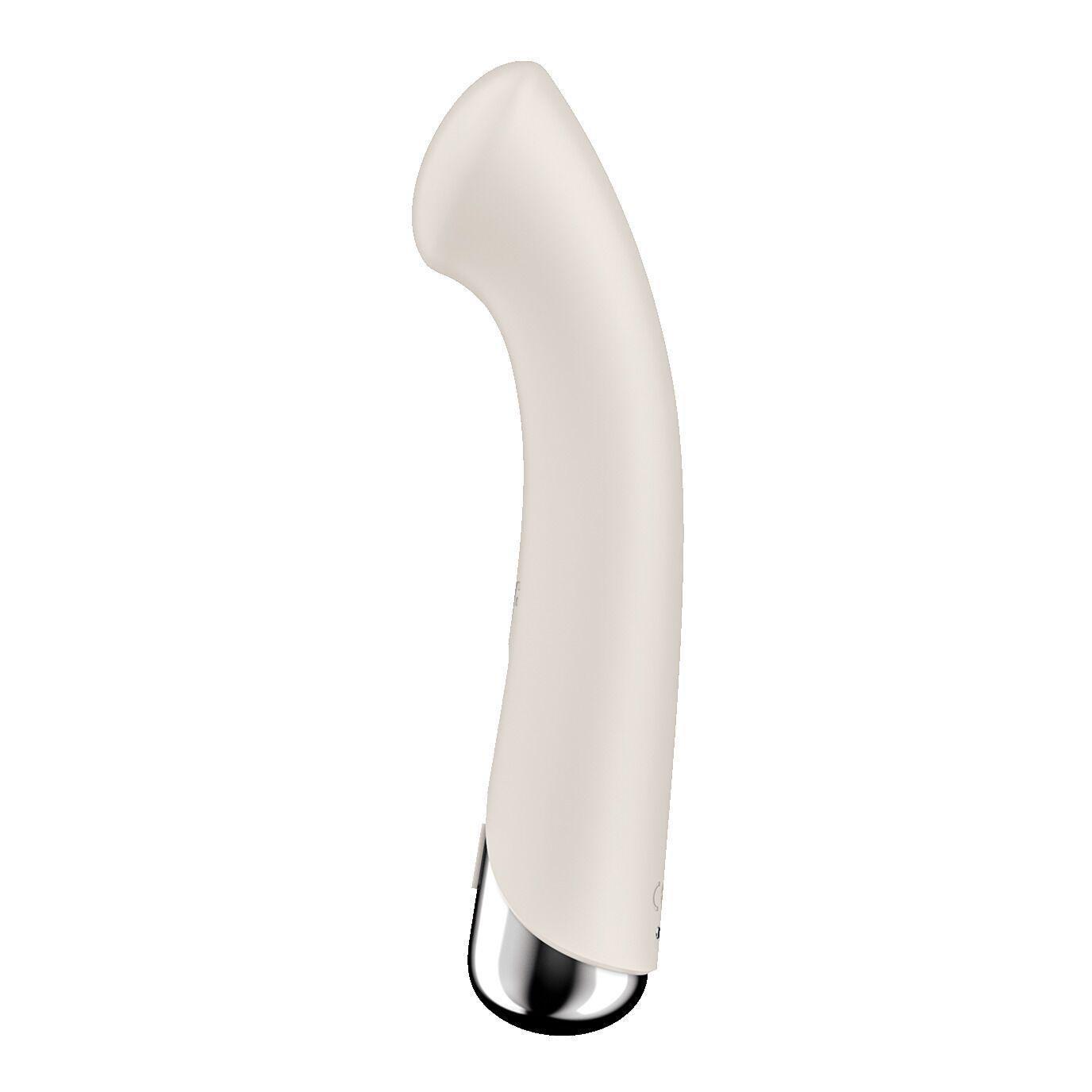 Вибратор с ротацией Satisfyer Spinning G-Spot 1 плоская площадка для стимуляции точки G Beige (SX0557)