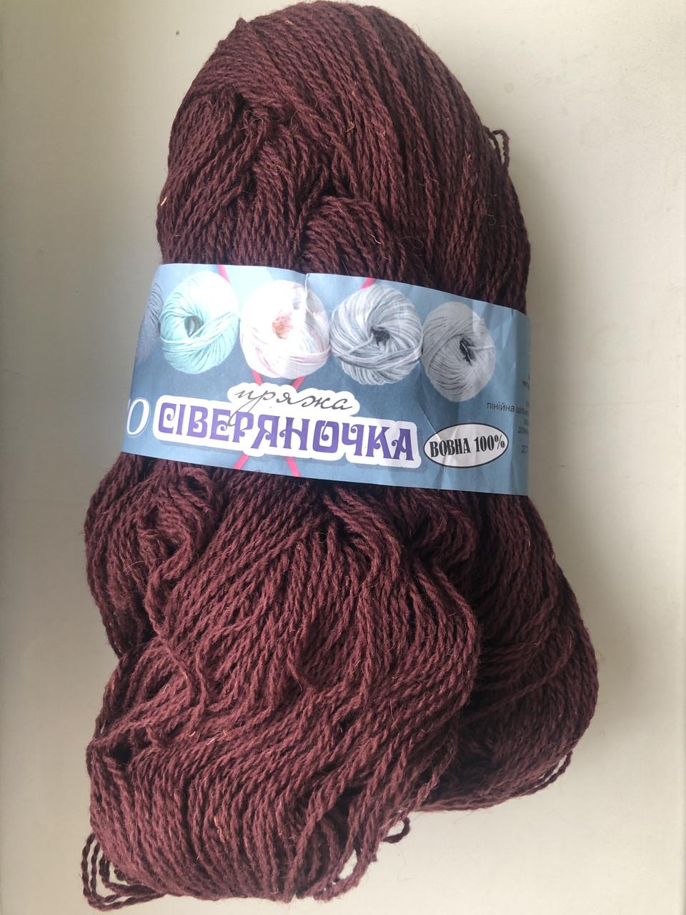 Нитки пряжа Сіверяночка шерсть Вишневый (2516679701) - фото 1 Нитки пряжа Сіверяночка шерсть Вишневый (2516679701) - фото 1
