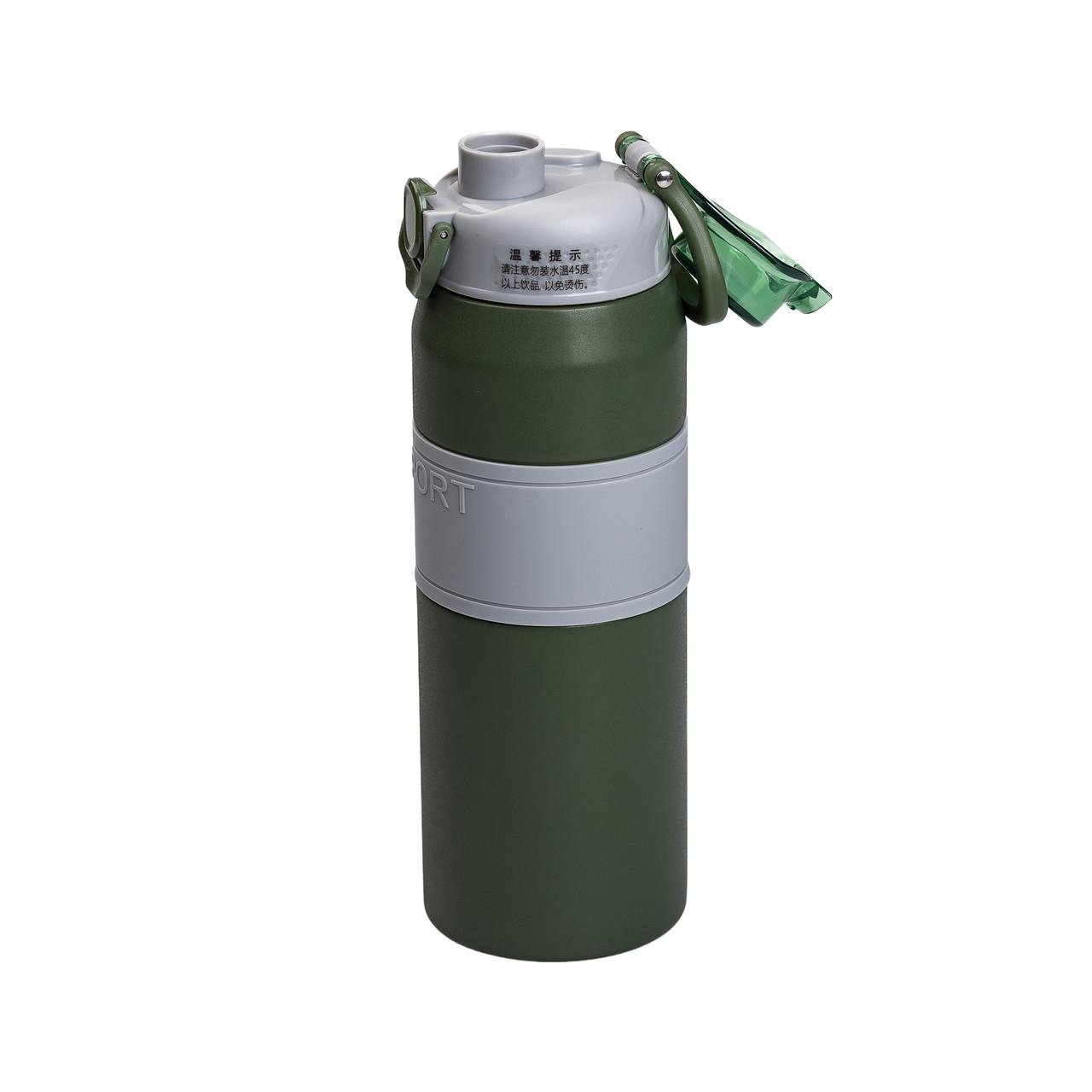 Термос нержавеющая сталь с мундшт.ом 0,8 л Зеленый (5437) - фото 5 Термос нержавеющая сталь с мундшт.ом 0,8 л Зеленый (5437) - фото 5