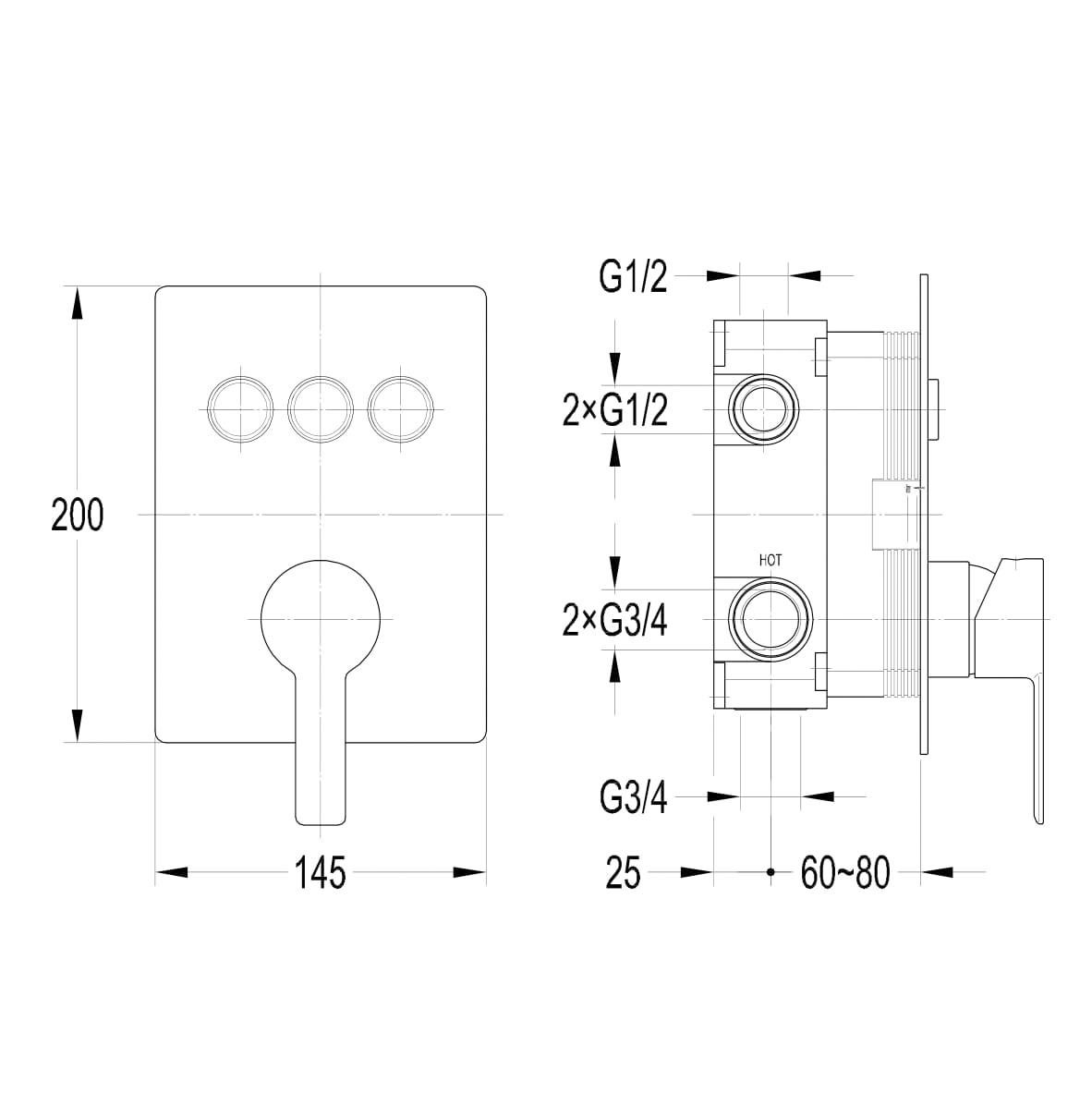 Душевая система скрытого типа Imprese SMART CLICK ZMK101901246 (132283) - фото 3