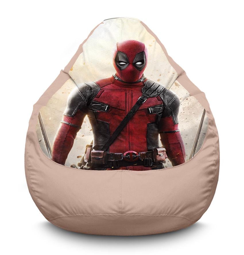 Кресло-мешок iPuff Deadpool Film Comedy оксфорд XL 80x110 см Бежевый (113911)