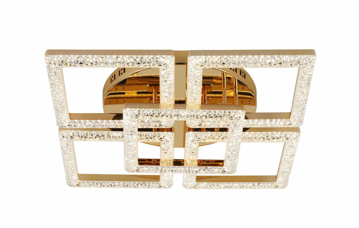 Люстра со стеклянными элементами 150 Вт Золотой (2726/4+1BG GD)