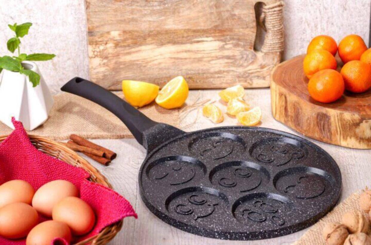 Сковорідка для млинців Edenberg з антипригарним мармуровим покриттям 27 см (EB-7511) - фото 8 Сковорідка для млинців Edenberg з антипригарним мармуровим покриттям 27 см (EB-7511) - фото 8