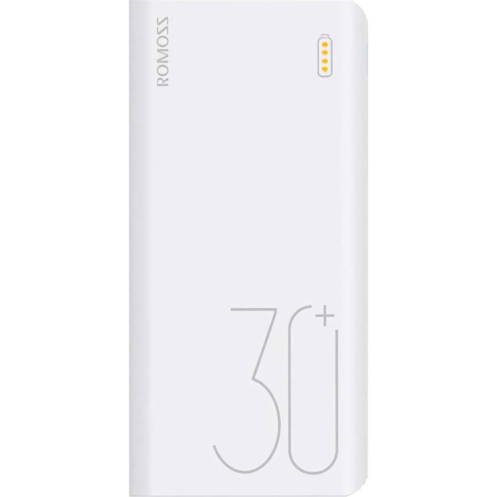 Зовнішній акумулятор Romoss Sense8+ 30000 mAh 18W White (PHP30-401-02)